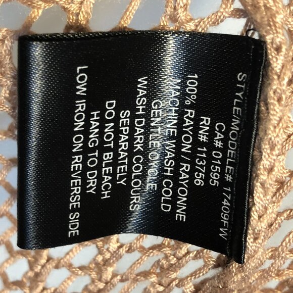 Lace Knit Style Tan Cardigan sz XS - Picture 9 of 9